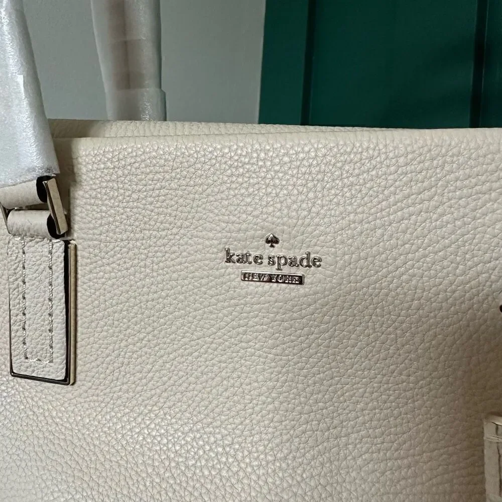 Kate Spade Naomi Tote in Pebbled Leather Soft Limestone Off White